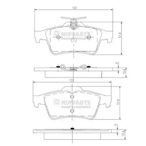 Колодки тормозные дисковые NIPPARTS N3613022