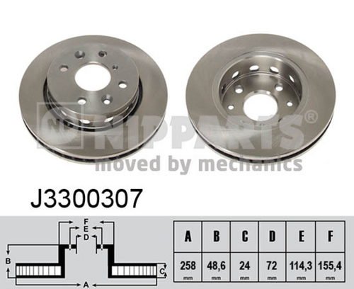 Тормозные диски NIPPARTS J3300307
