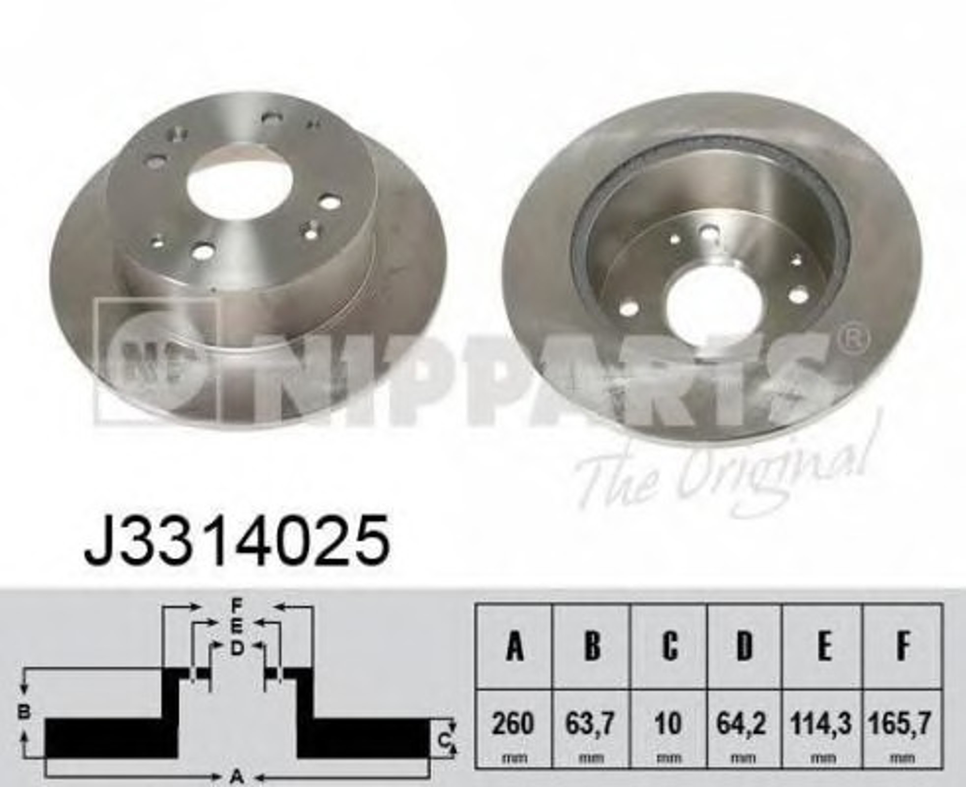 Диск тормозной NIPPARTS J3314025