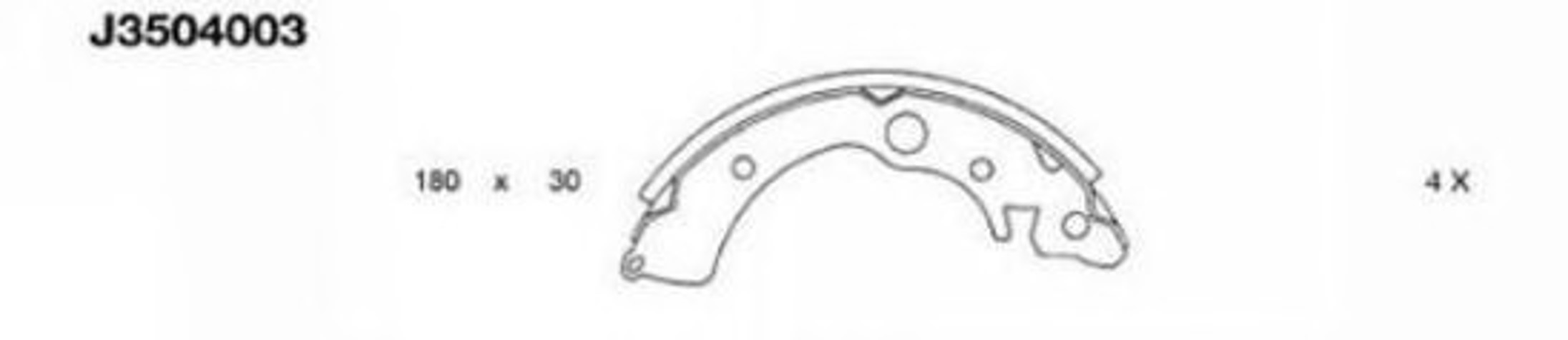 Колодки тормозные барабанные комплект NIPPARTS J3504003