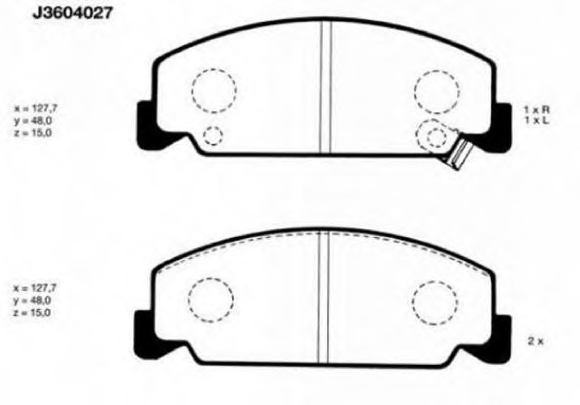 Колодки тормозные дисковые NIPPARTS J3604027