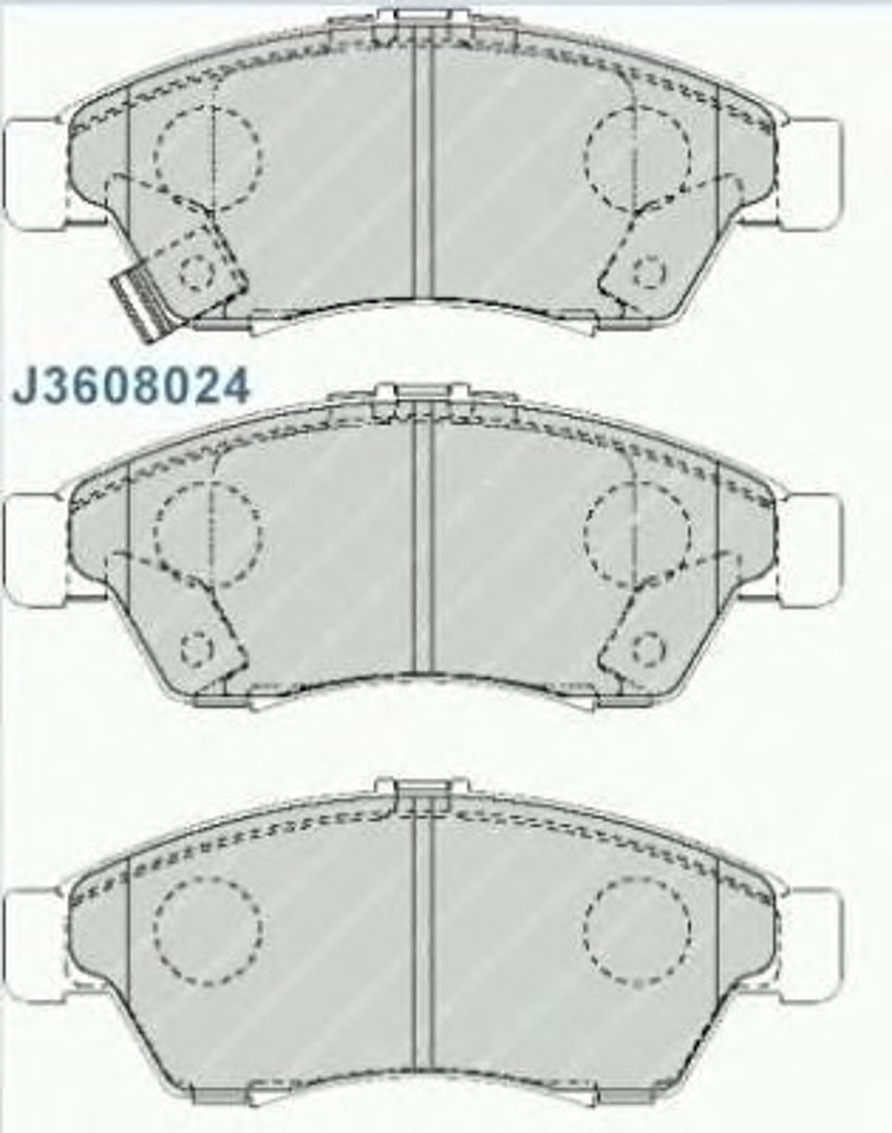 Колодки тормозные дисковые NIPPARTS J3608024