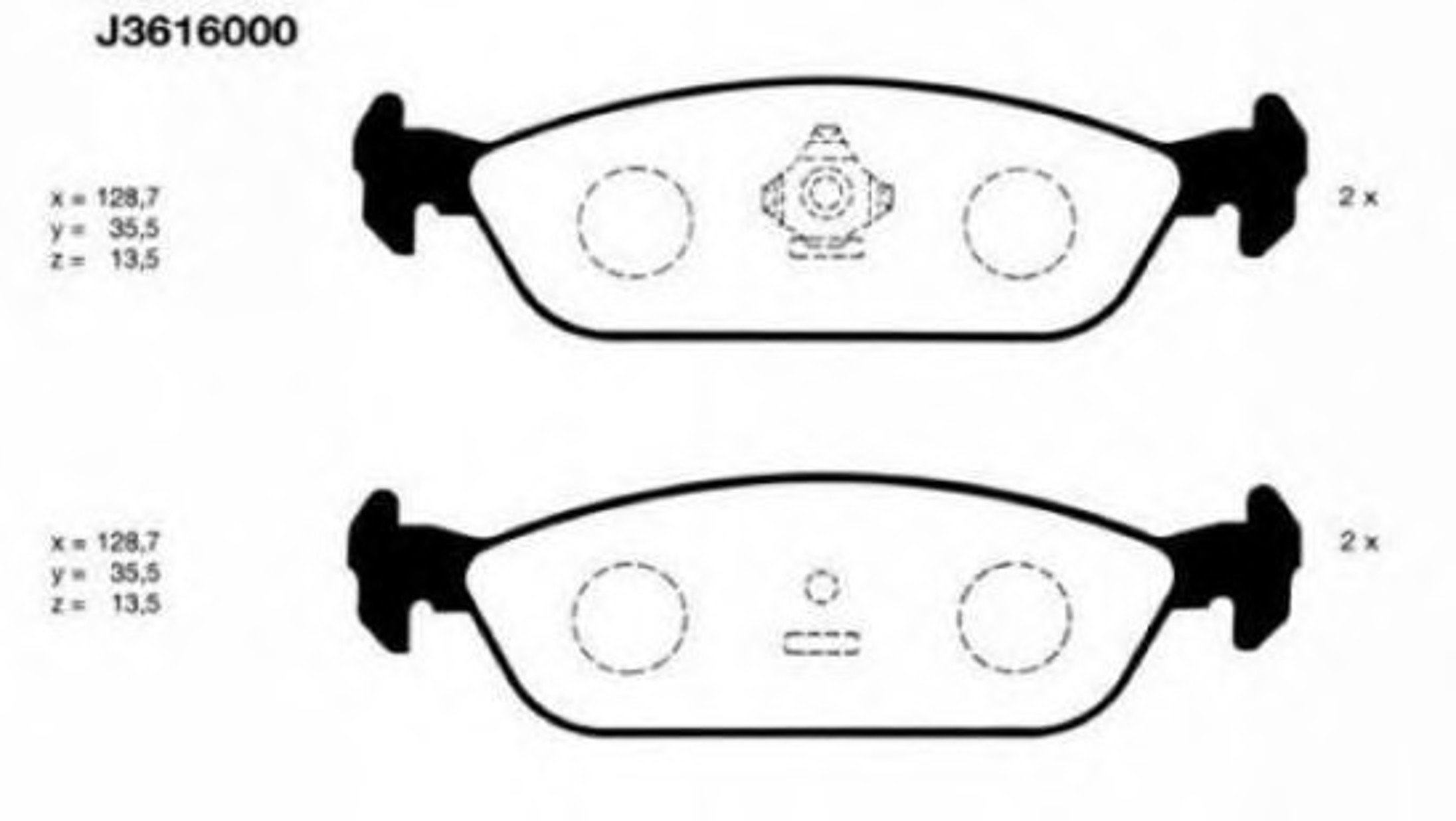 Колодки тормозные дисковые NIPPARTS J3616000