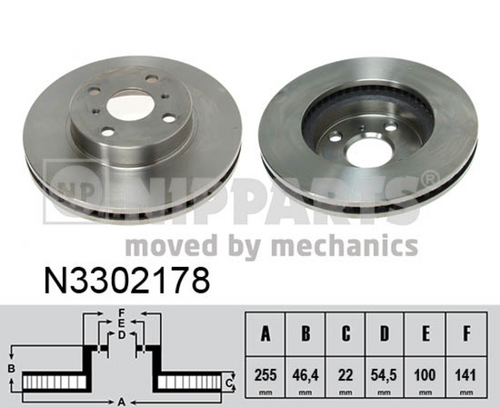 Тормозные диски NIPPARTS N3302178