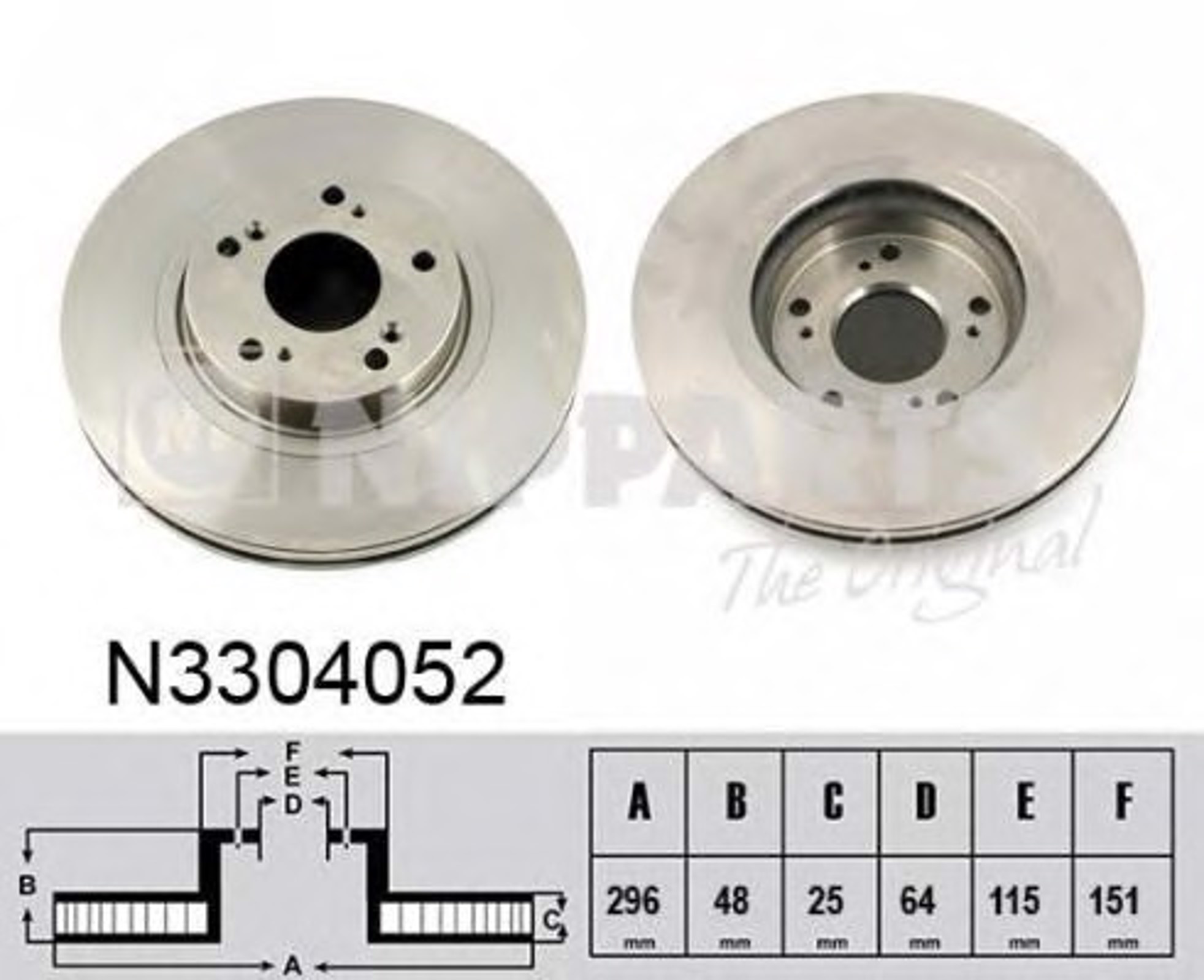 Тормозные диски NIPPARTS N3304052