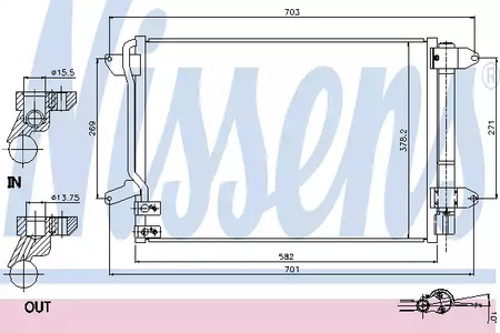 Радиатор кондиционера NISSENS 940238