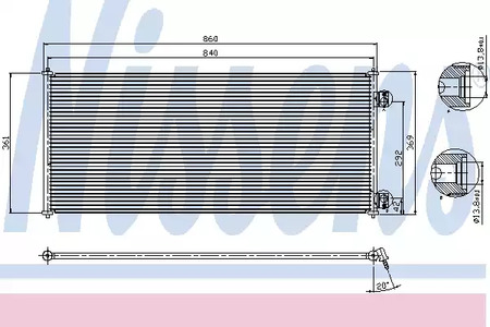 Радиатор кондиционера NISSENS 94577