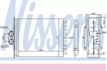 Радиатор отопителя NISSENS 72657