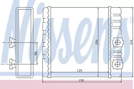 Радиатор отопителя NISSENS 70514