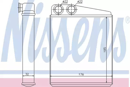 Теплообменник отопления салона NISSENS 70228