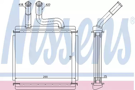 Радиатор отопителя NISSENS 76507