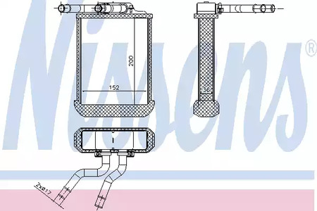 Теплообменник отопления салона NISSENS 72045