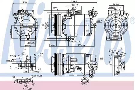 Компрессор кондиционера first fit NISSENS 890015