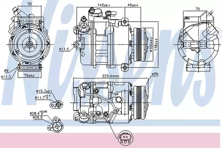 Компрессор кондиционера NISSENS 89116