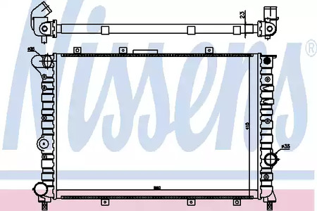 Радиатор системы охлаждения NISSENS 60044