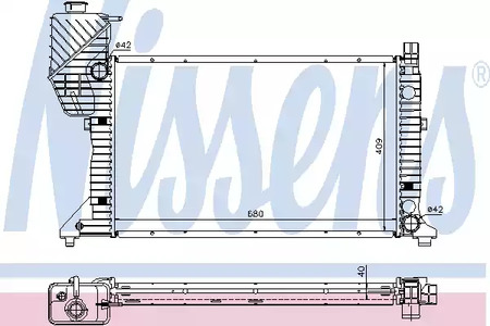 Радиатор системы охлаждения NISSENS 62685A