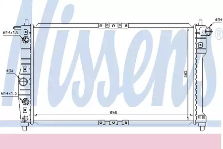 Радиатор охлаждения двигателя NISSENS 616671