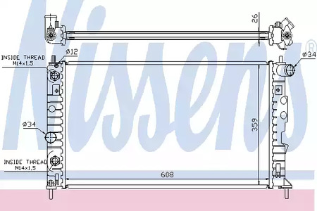 Радиатор системы охлаждения NISSENS 68003A