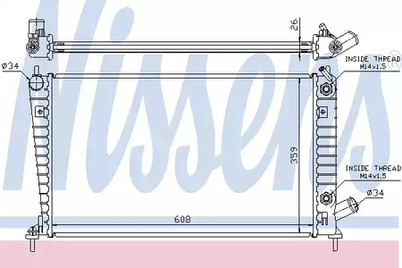 Радиатор системы охлаждения NISSENS 68001A