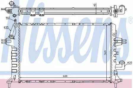 Радиатор системы охлаждения NISSENS 63021A