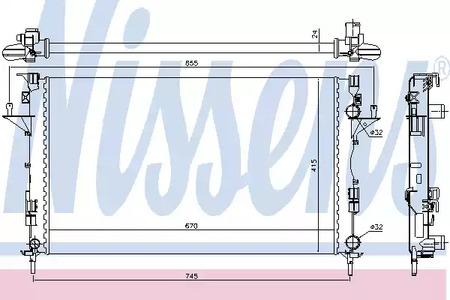 Радиатор системы охлаждения NISSENS 63813