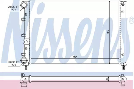 Радиатор системы охлаждения NISSENS 60052