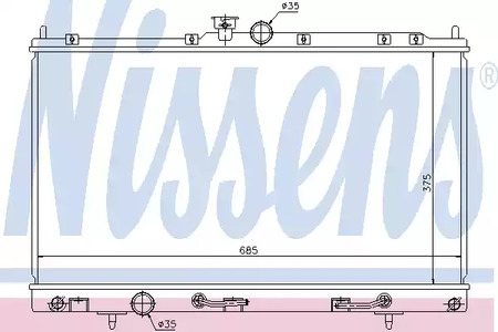 Радиатор системы охлаждения NISSENS 62894