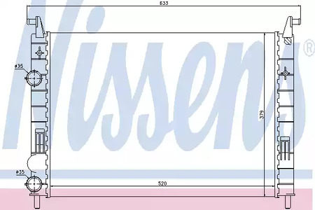 Радиатор системы охлаждения NISSENS 61683