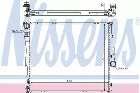 Радиатор системы охлаждения NISSENS 60803A