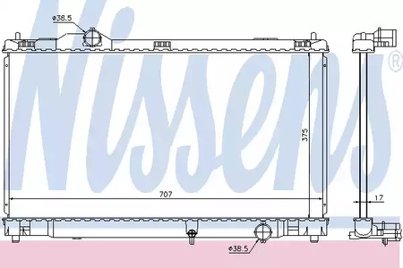 Радиатор системы охлаждения NISSENS 64672