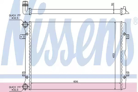 Радиатор системы охлаждения NISSENS 65014