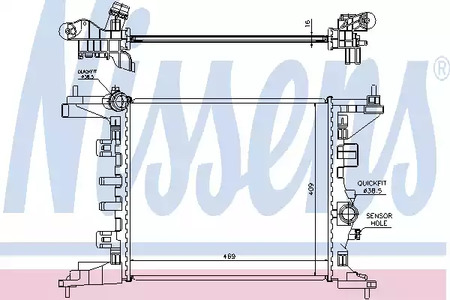 Радиатор системы охлаждения NISSENS 630734