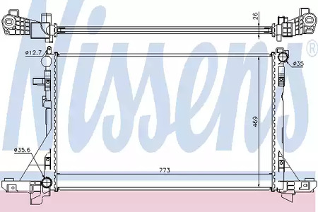 Радиатор системы охлаждения NISSENS 630733