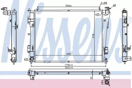 Радиатор системы охлаждения NISSENS 66783