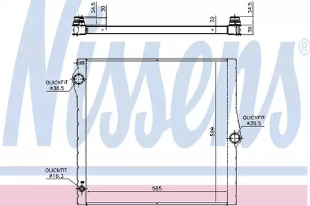 Радиатор системы охлаждения NISSENS 60825