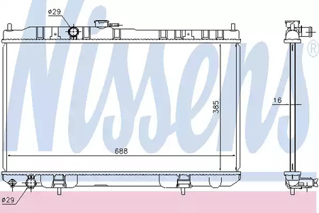 Радиатор системы охлаждения NISSENS 68751