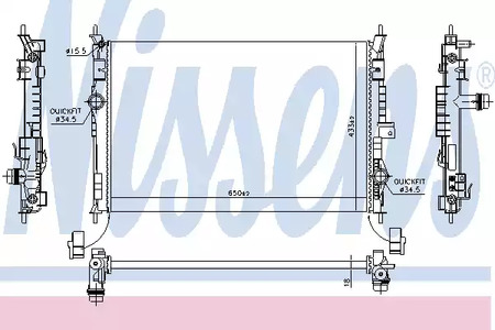 Радиатор системы охлаждения NISSENS 636014