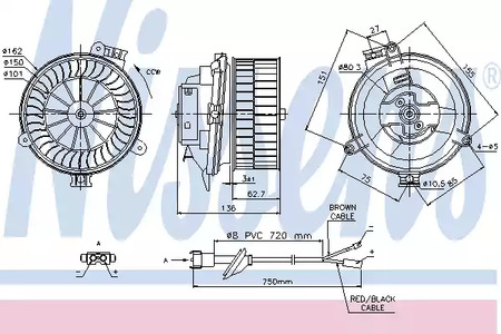 Вентилятор салона NISSENS 87153