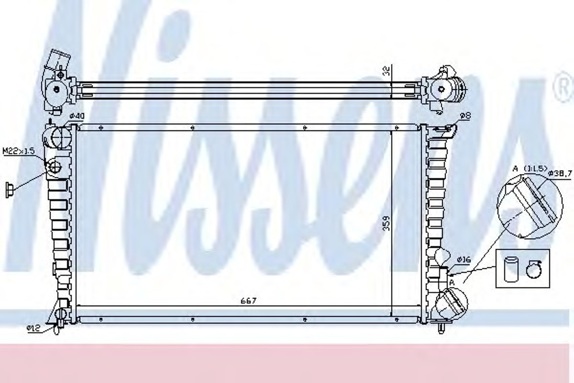 Радиатор системы охлаждения NISSENS 61326A