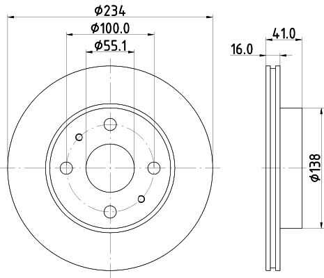 Диск тормозной передний NISSHINBO ND1020K