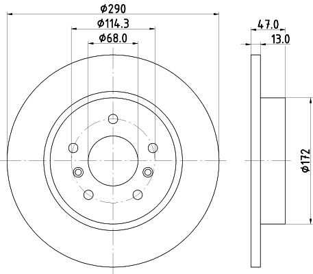 Диск тормозной задний NISSHINBO ND2048K