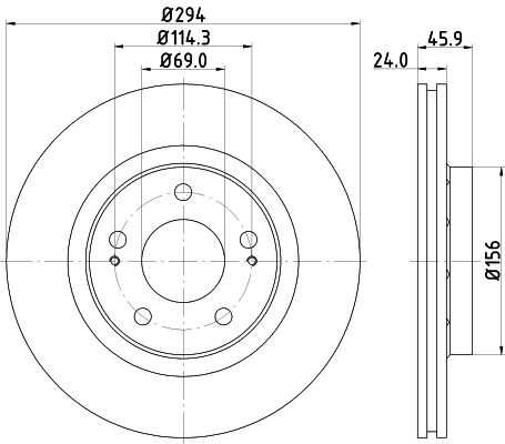 Диск тормозной NISSHINBO ND3044K