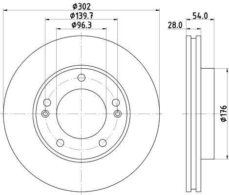 Диск тормозной передний NISSHINBO ND6059K