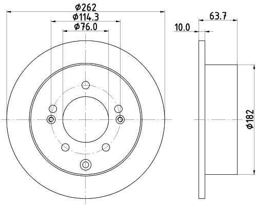 Диск тормозной задний NISSHINBO ND6070K