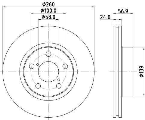 Диск тормозной передний NISSHINBO ND7005