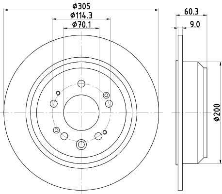 Диск тормозной задний NISSHINBO ND8035K