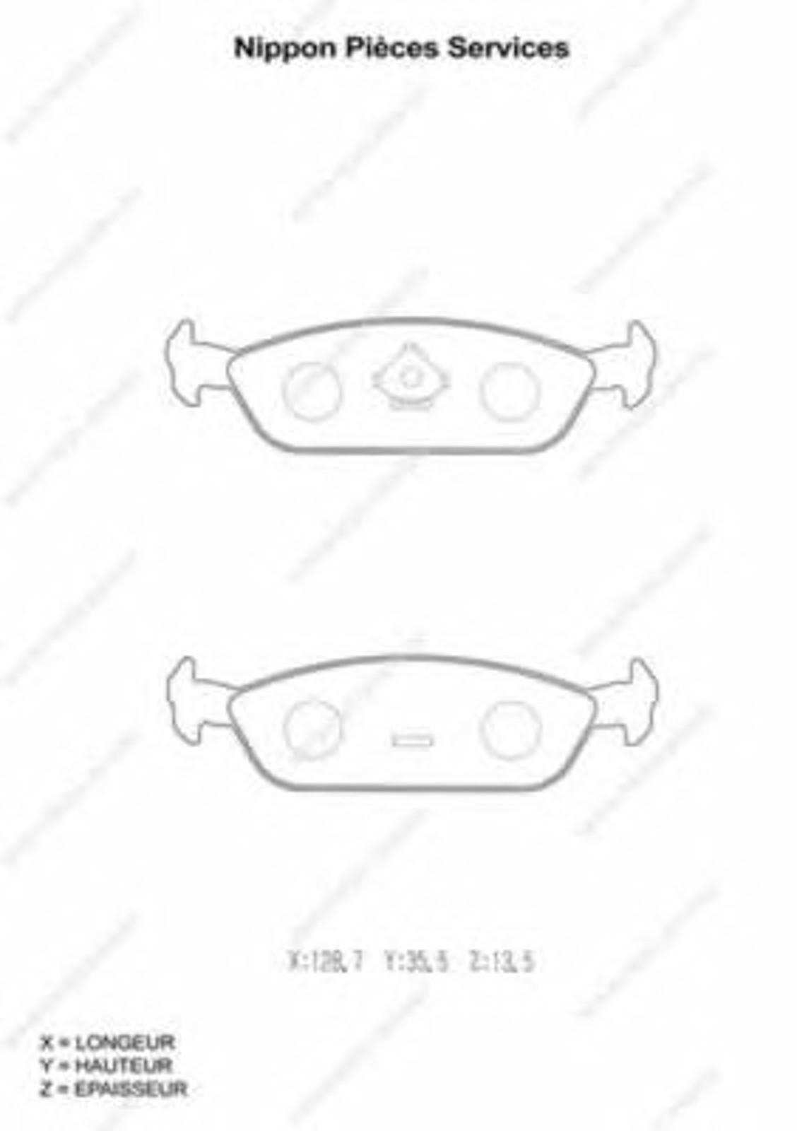 Колодки тормозные дисковые NPS D361U00