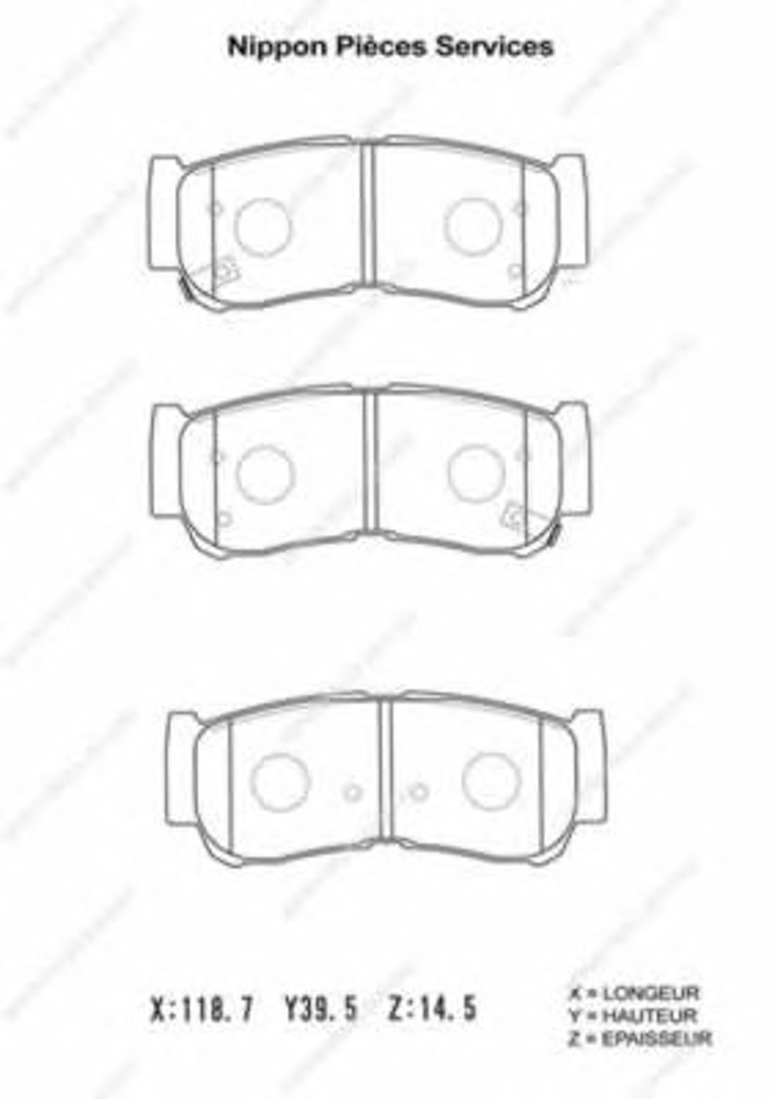 Колодки тормозные дисковые NPS H361I08