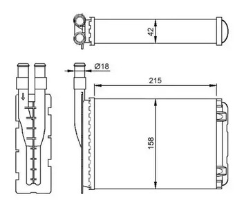 Радиатор отопителя NRF 507339