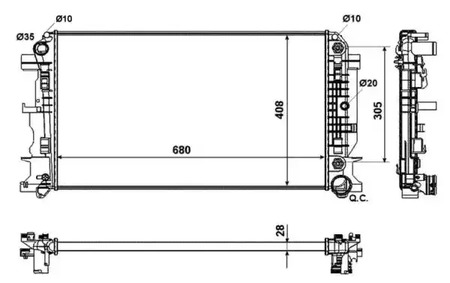 Радиатор системы охлаждения NRF 53833